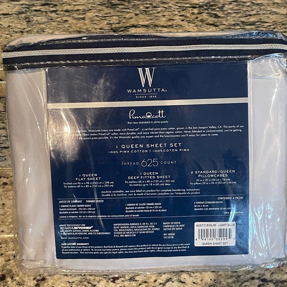 Wamsutta Bedding Wamsutta 625 Thread Count Primo Cotton Queen Set